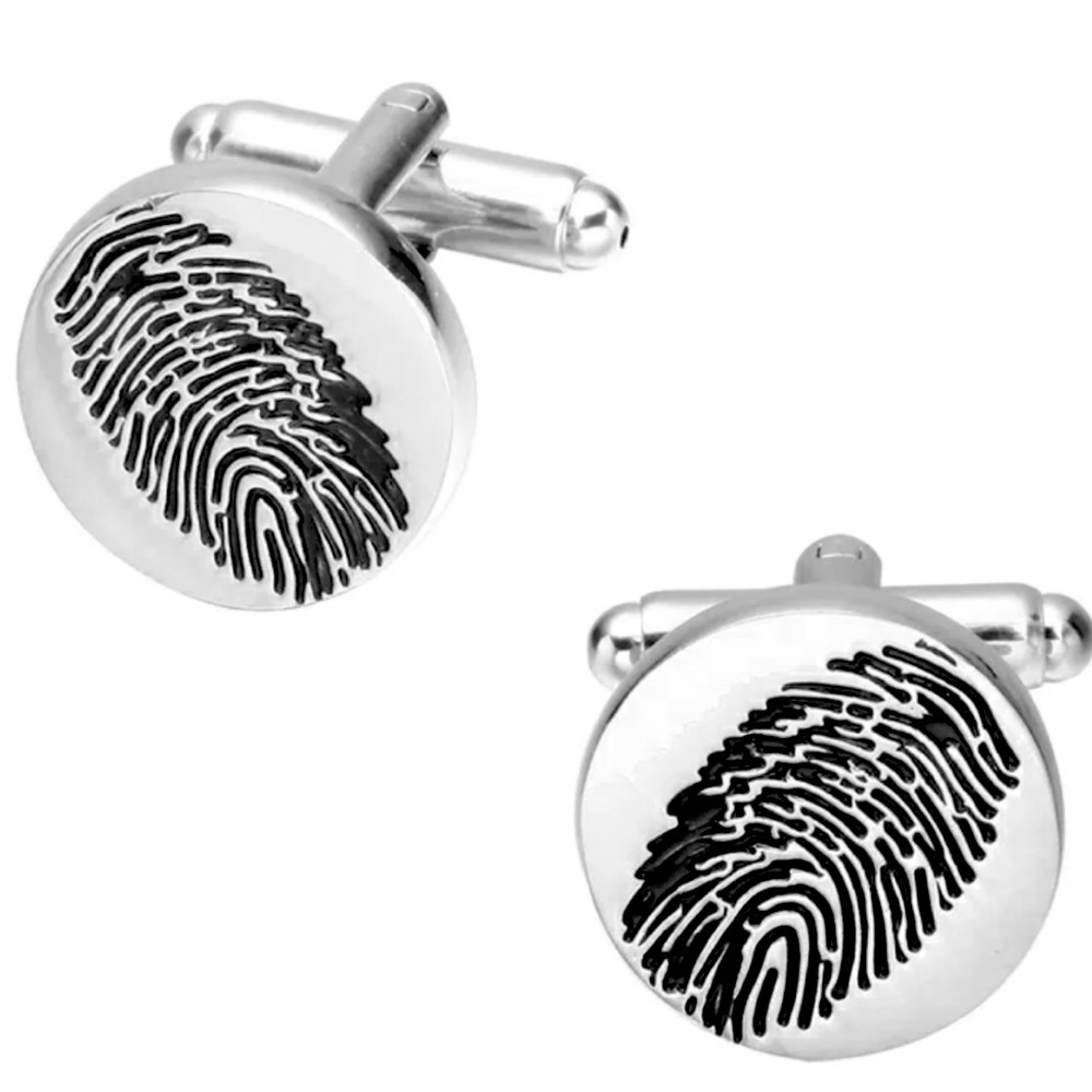Fun Forensic Fingerprint Cufflinks